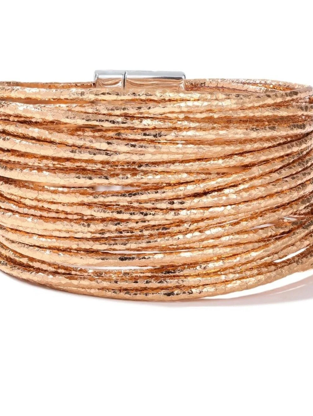 Gold Multi-Row Textured Bangle Bracelet Stack - Women Jewelry